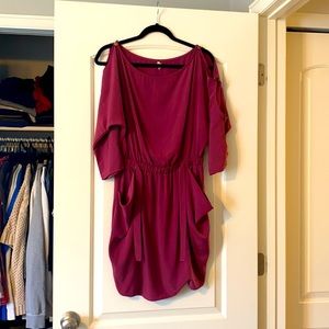 Dark Purple Size 4 Long Sleeve Dress